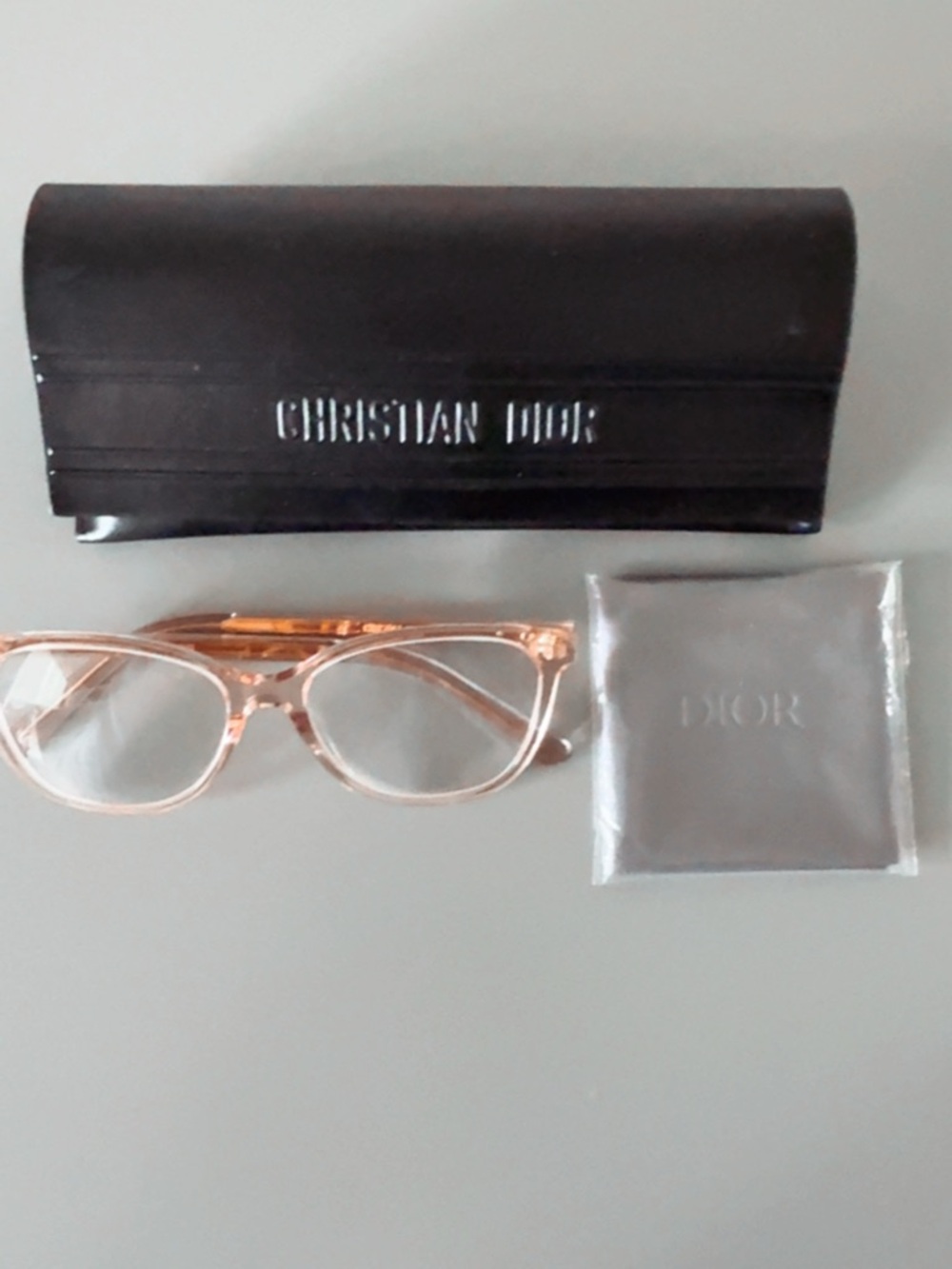 Dior light pink Eyeglasses with Branded Case & cloth